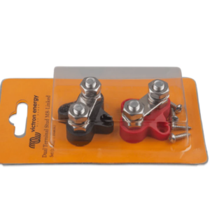 Victron Dual Terminal Stud M8-linked set (1 red/1 black)