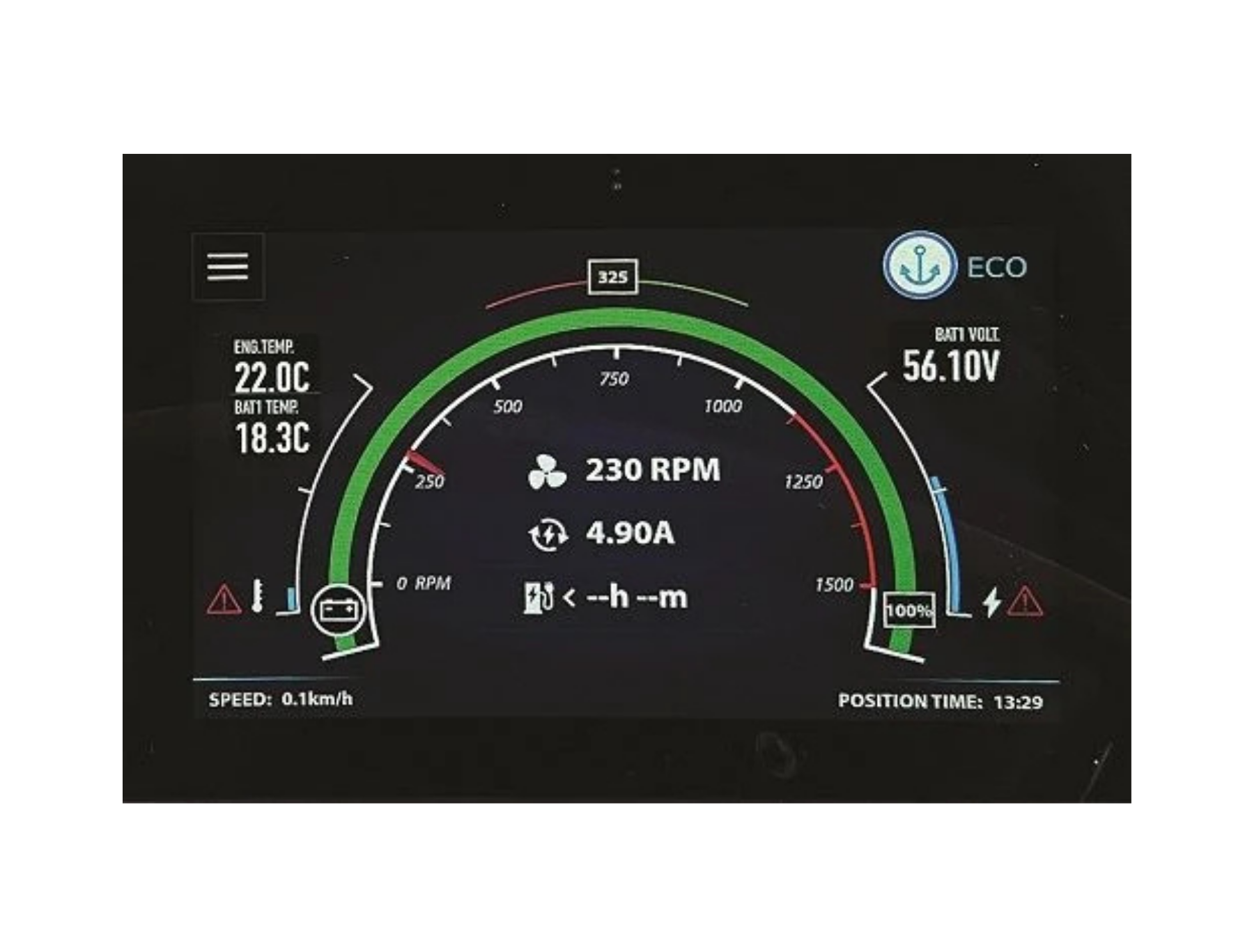 Multifunktsionaalne ekraan elektrilistele ajamisüsteemidele