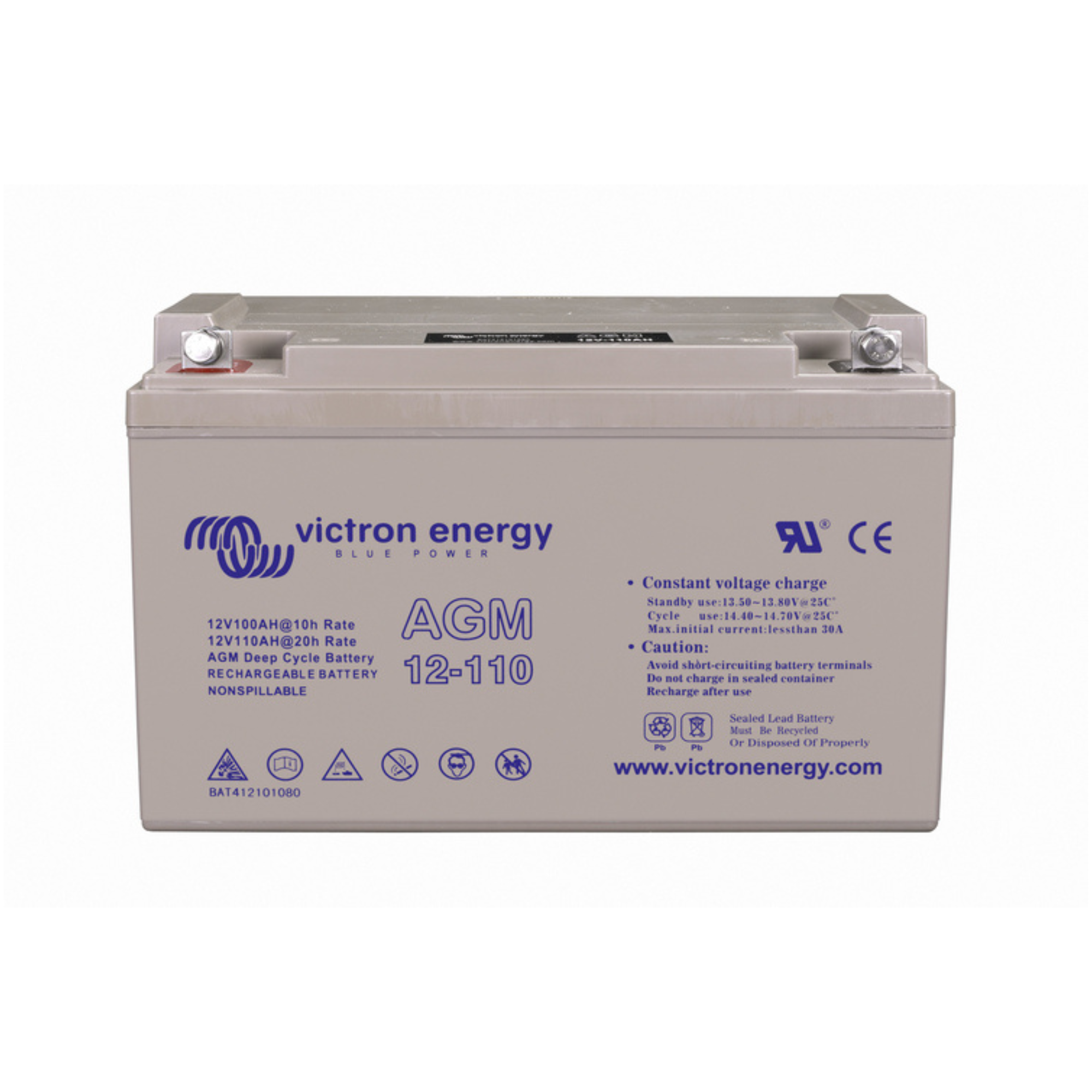 Victron 12 V 110 Ah süvatsükliline AGM aku (P&M)
