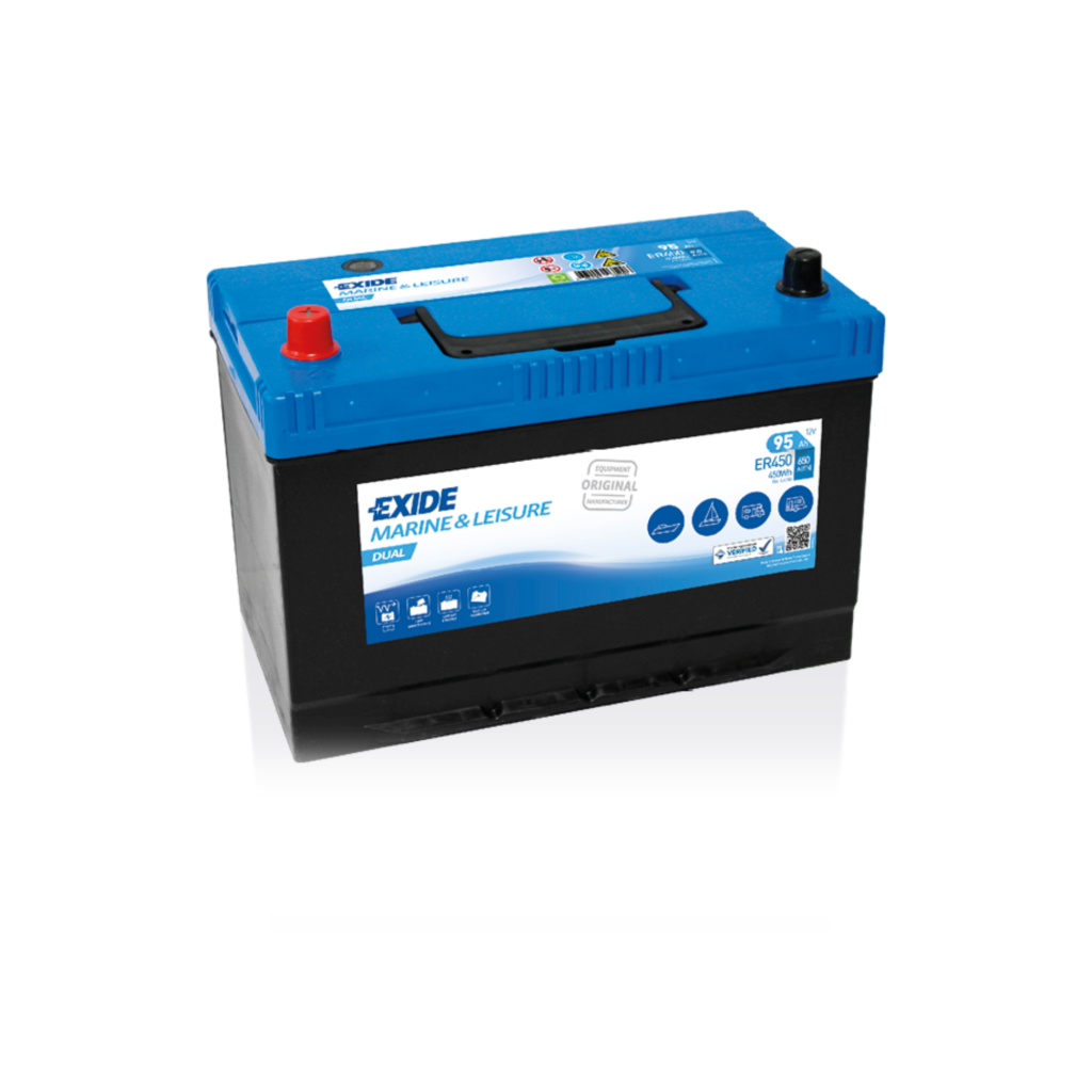 EXIDE Dual ER450 mere- ja vaba-ajaaku 12V 95Ah